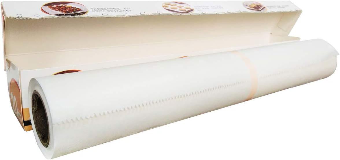 Skiennix Nonstick Parchment Paper Roll - Reusable Food Grade Waterproof & Oilproof | 12" x 66' Heavy Duty Baking Liner