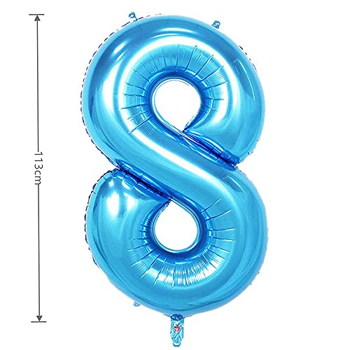 40 Inch Large Blue Foil Helium Number Balloon for Parties