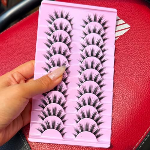 AM RIGHT THIRTY Faux 3D Mink False Eyelashes - 10 Pairs Multilayer Fluffy Manga Lashes