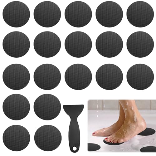 24 PCS Black Round Non-Slip Bathtub Stickers - Adhesive Decals