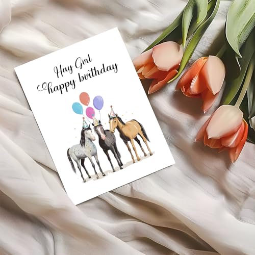 Funny Horse Birthday Card for Friends | GoGiArt 5x7