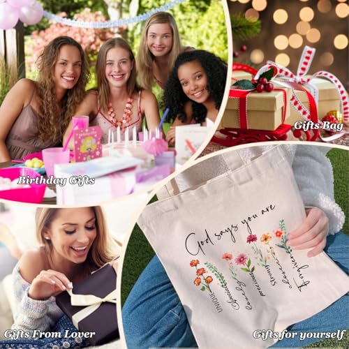 God Says You Are Canvas Tote Bag - Christian Faith Gift