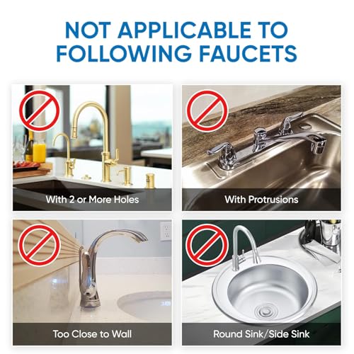 AAROO 24-Inch Silicone Kitchen Sink Faucet Splash Guard - Gray