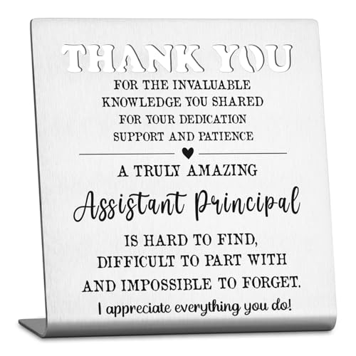 Assistant Principal Appreciation Metal Desk Plaque Thank You Gift