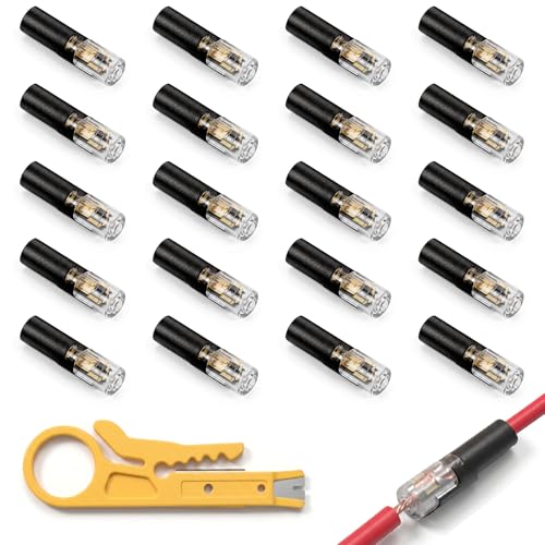 20 Pcs Wire Connectors & Wire Stripper Kit for 22-20 AWG