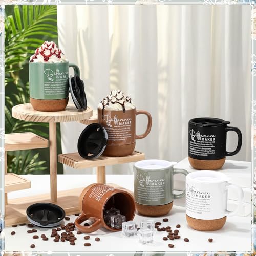 20 Pack Employee Appreciation Coffee Mug Set - 13.5 oz Ceramic with Cork Base