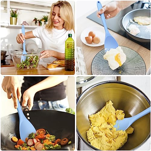 Silicone Spatula Spoon Set - 2 Pack, Heat Resistant & Non-Stick