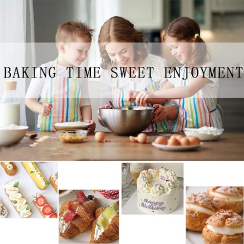 KuuGuu 6-Piece Stainless Steel Cream Puff Piping Nozzle Tip Set