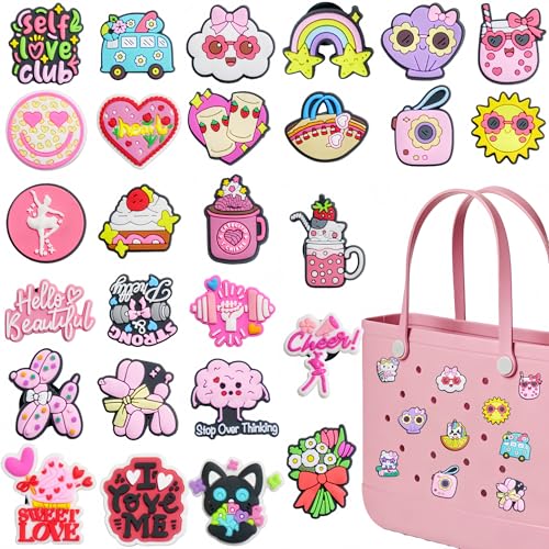 Summer Charms for Bogg Bag 30 Pcs Beach Tote Bag Accessories Decoration