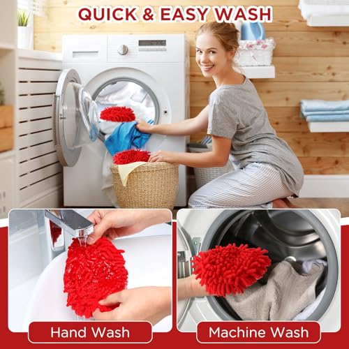 Baderke Chenille Duster Mop Head Refills - 3 Pack for Floor Cleaning