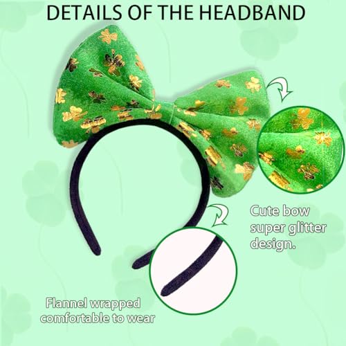 St. Patrick's Day Shamrock Clover Headband Green Irish Costume Accessory