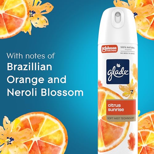 Glade Citrus Sunrise Soft Mist Air Freshener Spray, Odor Eliminator, 7.3 Oz, 6 Count