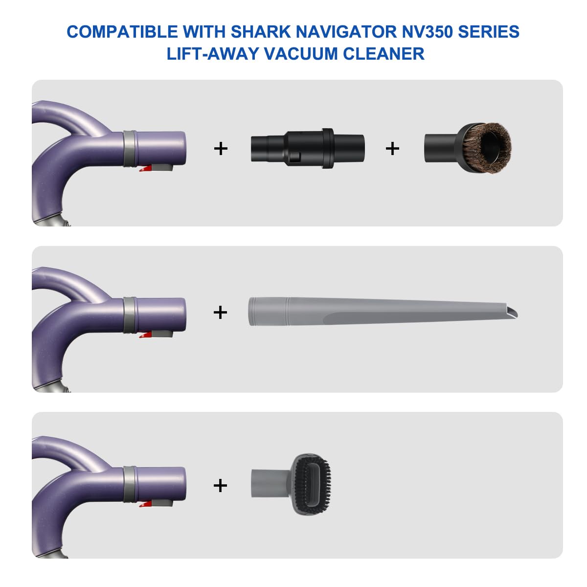 LANMU Vacuum Attachments Compatible with Shark Navigator NV350 NV351 NV352 NV356E and Rotator NV500 NV501 Series Lift-Away Upright Vacuum, Crevice Tool Vacuum Accessories & Brushes