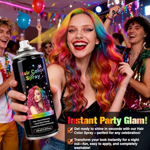 Green Temporary Hair Color Spray for Kids & Teens - Washable Non-Toxic Hair Dye