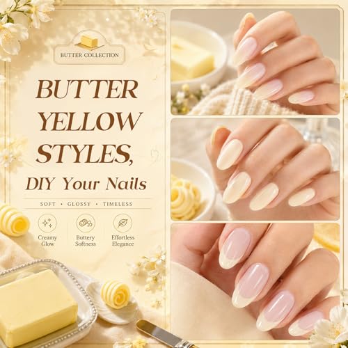 Beetles Butter Yellow Jelly Gel Nail Polish 15ml Sheer Nude UV Soak Off