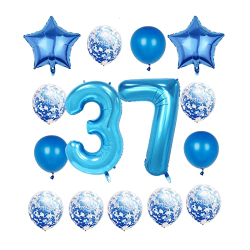 Giant 40 Inch Number 37 Balloon Set for 37th Birthday Parties