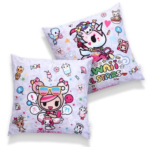 tokidoki Kawaii All Stars 18x18 Inch Pillowcase Set - 2 Pack
