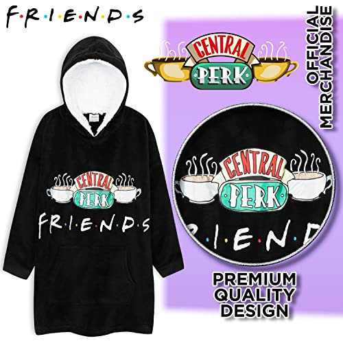 Friends Wearable Blanket Hoodie for Girls - Cozy Sherpa Fleece