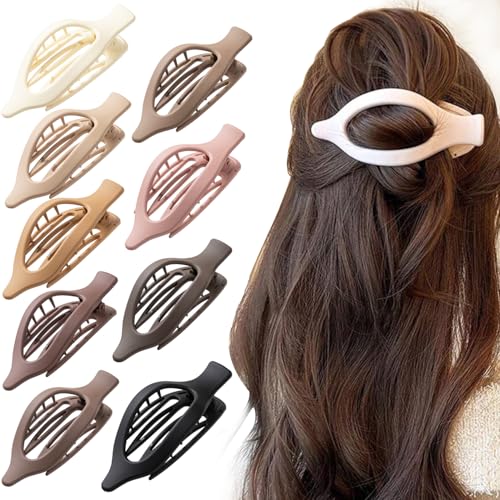 Mythos 9 PCS Flat Hair Clips 4.7 Inch Large Matte Side Slide Duckbill Clips