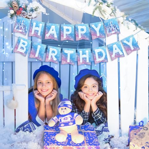 Frozen Birthday Banner - Happy Birthday Decorations for Kids