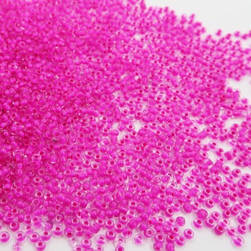 Rose Red 4mm Glass Seed Beads - 2000pcs for DIY Jewelry Making