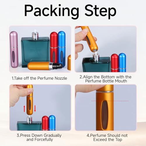 Refillable Perfume Atomizer Travel Spray Bottle 5ml 10-Pack