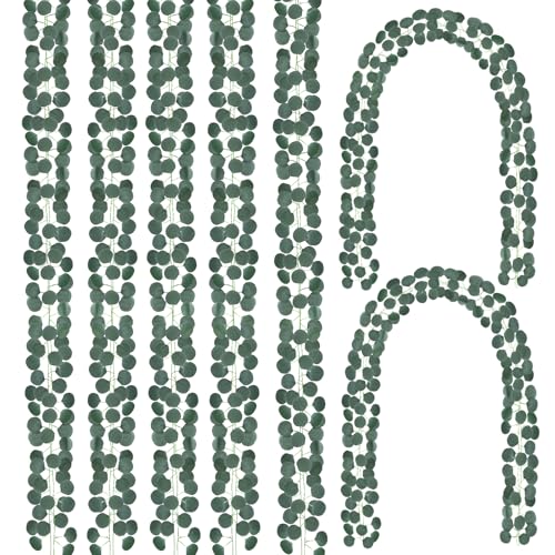 14 Pack 98ft Artificial Eucalyptus Garland - Lifelike Greenery for Home Decor & Weddings