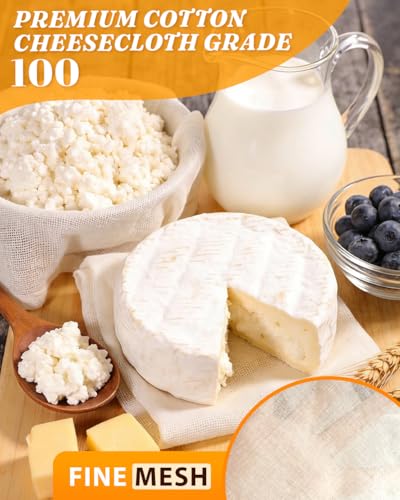 Reusable Cheesecloth 10 Pack Grade 100 Hemmed Cotton Mesh for Straining