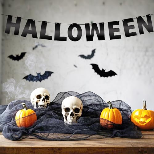 Mifengda Bright Black DIY Banner Kit with Letters - Customizable Party Decorations