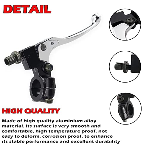 7/8" Brake Clutch Left Lever Universal Motorcycle Handlebar Folding Clutch Lever for CRF XR 80 100 XR200 SSR 125cc Coolster Roketa Baja Pit Dirt Motor Bike Motocross Parts Silver
