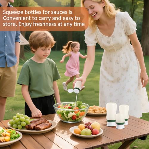 BULGILIA 1.3-Oz Squeeze Bottles - BPA-Free Condiment Containers, Leak Proof, 2 Pack