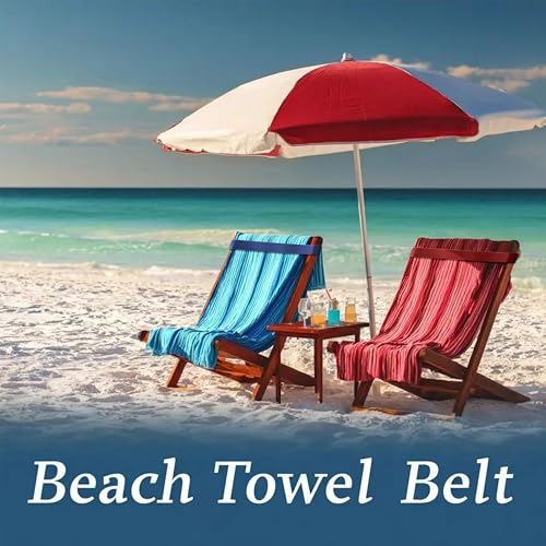 4 Pack Towel Bands, Flexible and Strong Beach Towel Holder, Lightweight and Easy to Store for Vacation and Travel, Towel Bands for Beach Chairs and Cruise Chairs