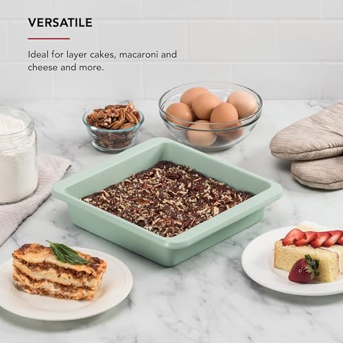 KitchenAid 9-Inch Nonstick Square Cake Pan - Aluminized Steel, Pistachio