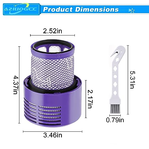 Dyson V10 Filters Replacement Pack with Brush for SV12 Vacuum