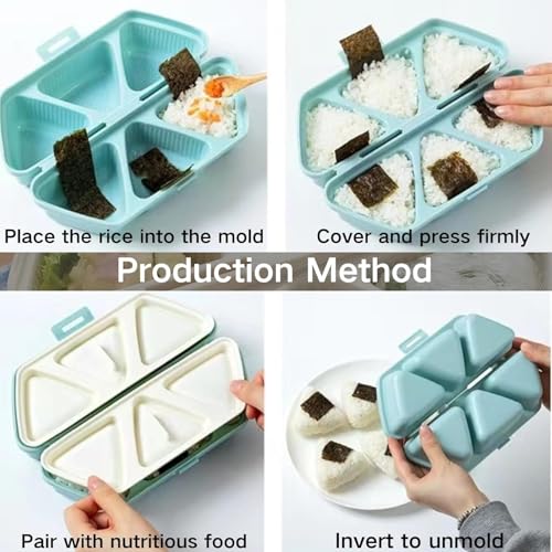 6-in-1 Onigiri Mold - Triangle Rice Ball Maker for Quick Meals