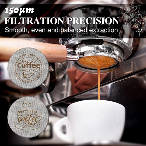 Yaomiao 53.3mm Espresso Puck Screen, 1.7mm Stainless Steel Coffee Filter (2 Pcs)