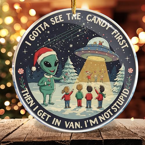Funny Adult Christmas Ornament Gag Gift - 3.6 in Acrylic Decor