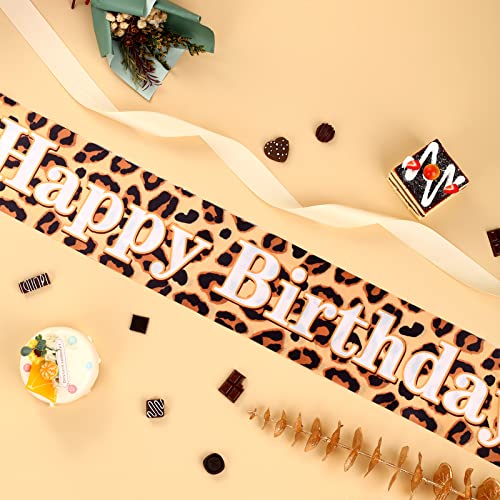 Leopard Birthday Sash for Women - Adjustable Bachelorette Accessory