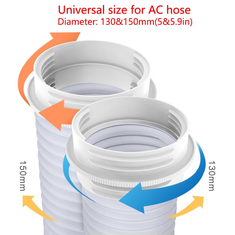 Universal Air Conditioner Hose Coupler - 5 Inch & 5.9 Inch Connector