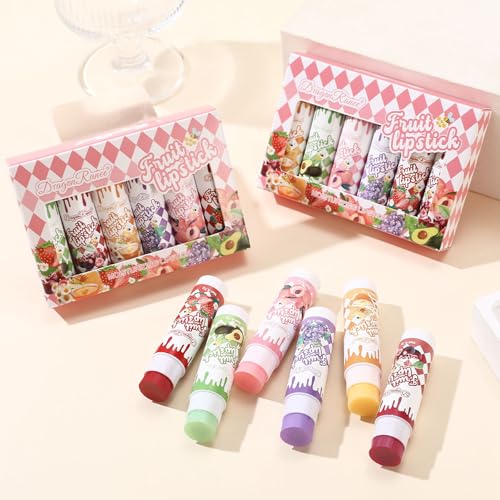 Bekoeen 6-Pack Fruity Hydrating Lip Balm Set for Chapped Lips