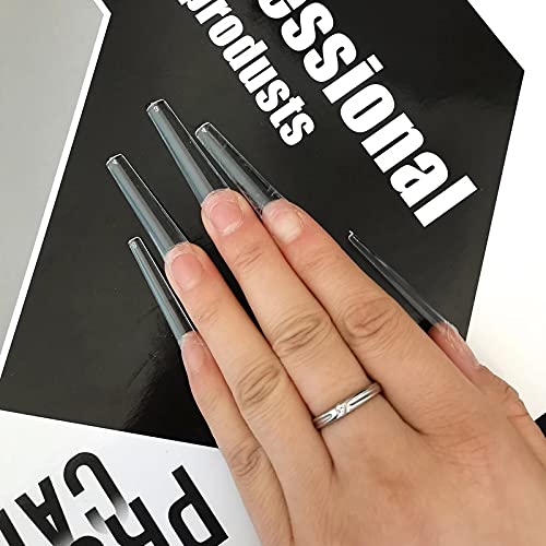 Yimart XXL Extra Long Coffin Nail Tips - 240pcs French False Nails