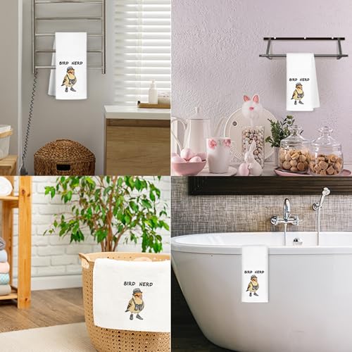 Bird Nerd Kitchen Towels - Gifts for Bird Lovers, 16x24 Inch Decorative Dish Towels - Set of 4
