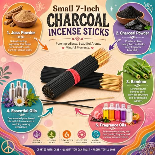 Frankincense and Myrrh Incense Sticks - 85-100 Sticks, 7" Long