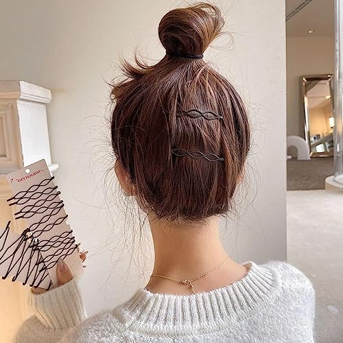 12 Pcs Vintage Mini Black Hair Pins BB Clips for Bangs and Styling