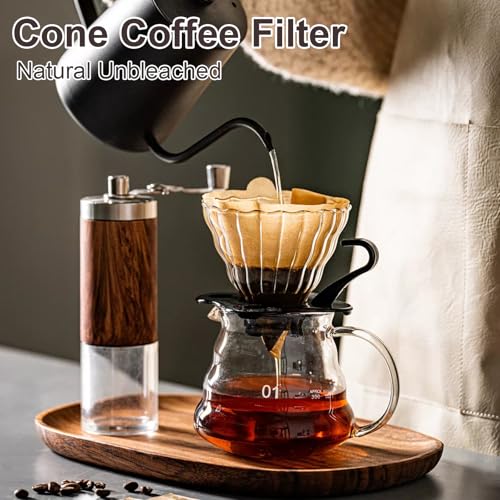 Prudiut #2 Unbleached Cone Coffee Filters - 100 Count Paper Filters
