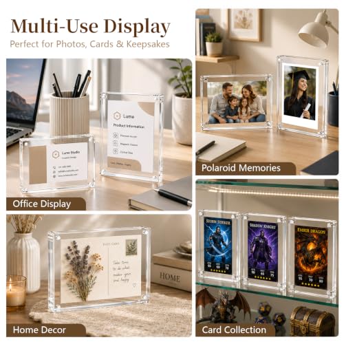 NOBEFY Acrylic Magnetic Picture Frames for Instax Mini - 3 Pack