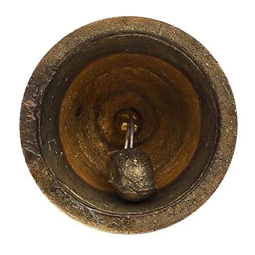 Indian Brass Jingle Bells for Home Decor Crafting & Door Decorations - 4 Plain