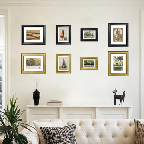 VIOLABBEY 5x5 Picture Frame in Rustic Gold – Square Decorative Photo Frame