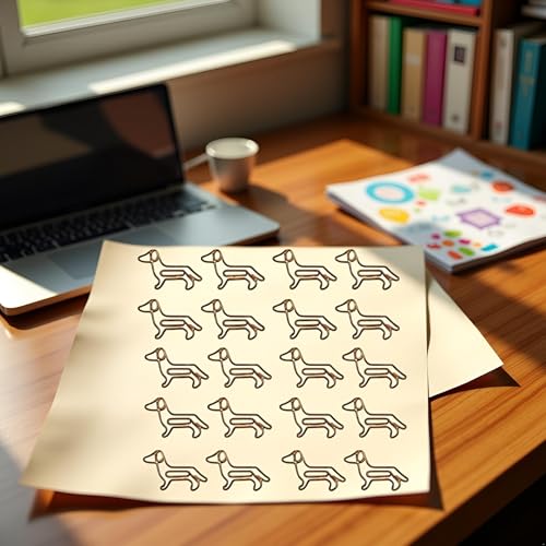 Gold Dachshund Paper Clips - Cute Dog Shaped Planner Bookmarks, 20 Pack