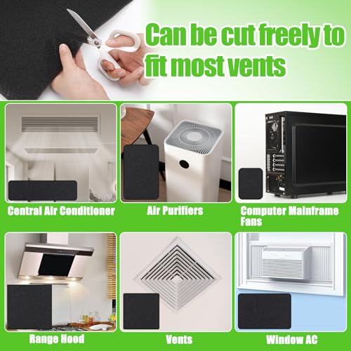 MADHOLLY Cut-to-Fit Air Conditioner Filter Pad - 15.7" x 59" x 0.3" Washable